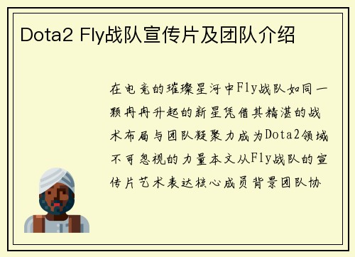 Dota2 Fly战队宣传片及团队介绍
